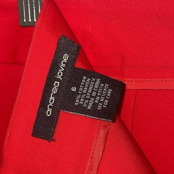 Andrea Jovine Red Pencil Skirt SZ 6​​​​​​​​​​​​ - Picture 4 of 6